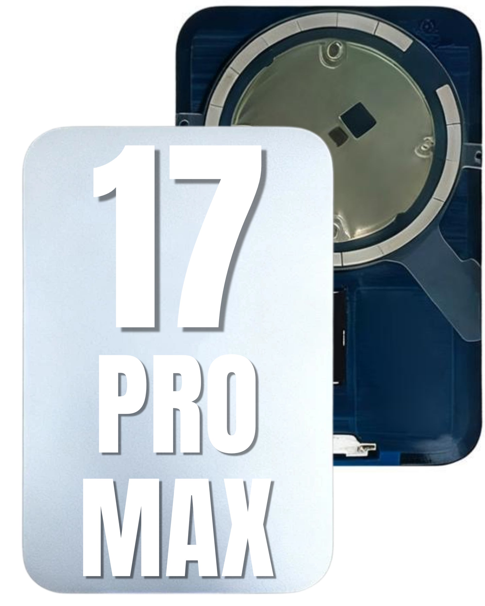 For iPhone 17 Pro Max Back Glass Replacement with Pre-Installed MagSafe Magnet Steel Plate (All Colors)