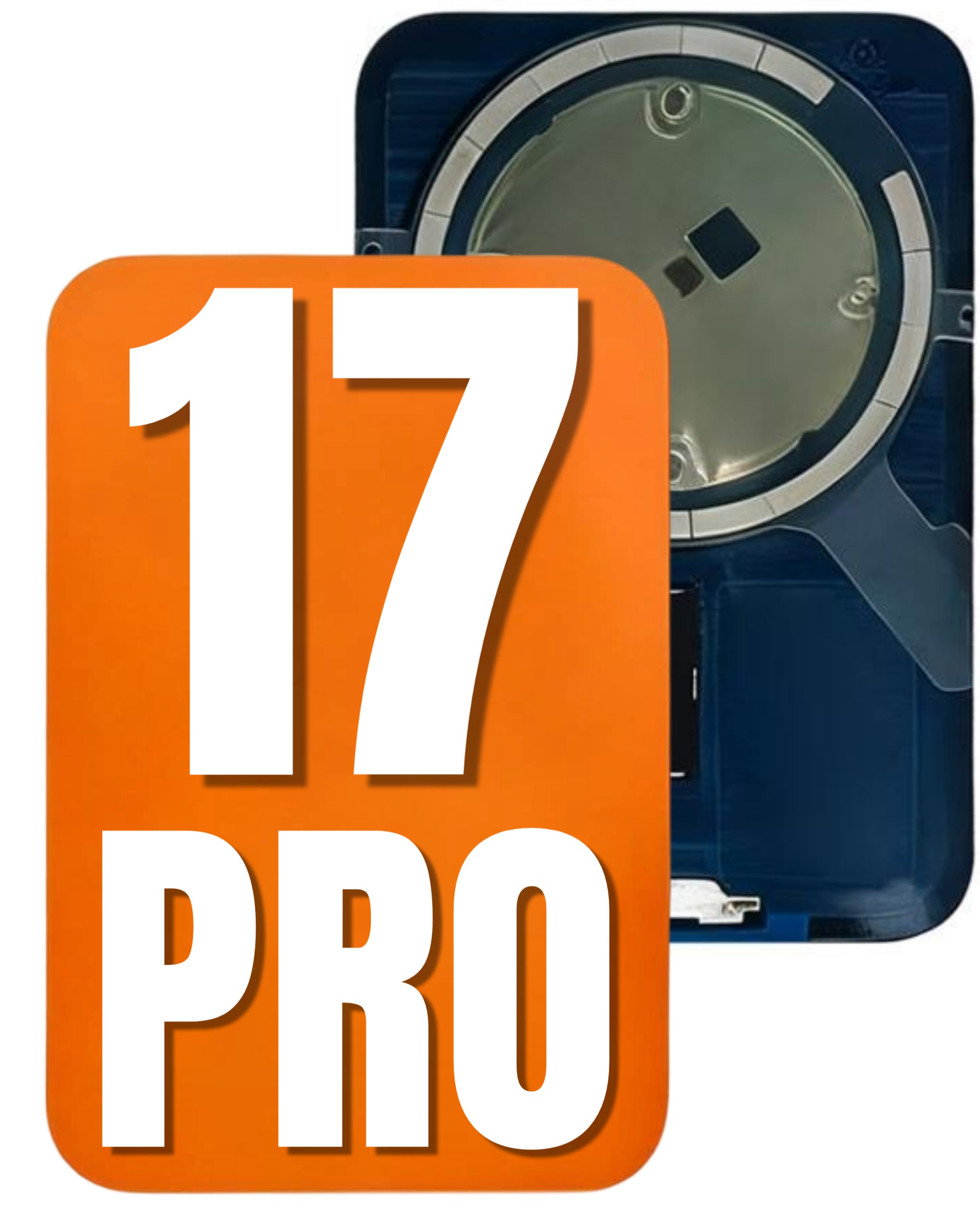 For iPhone 17 Pro Back Glass Replacement with Pre-Installed MagSafe Magnet Steel Plate (All Colors)