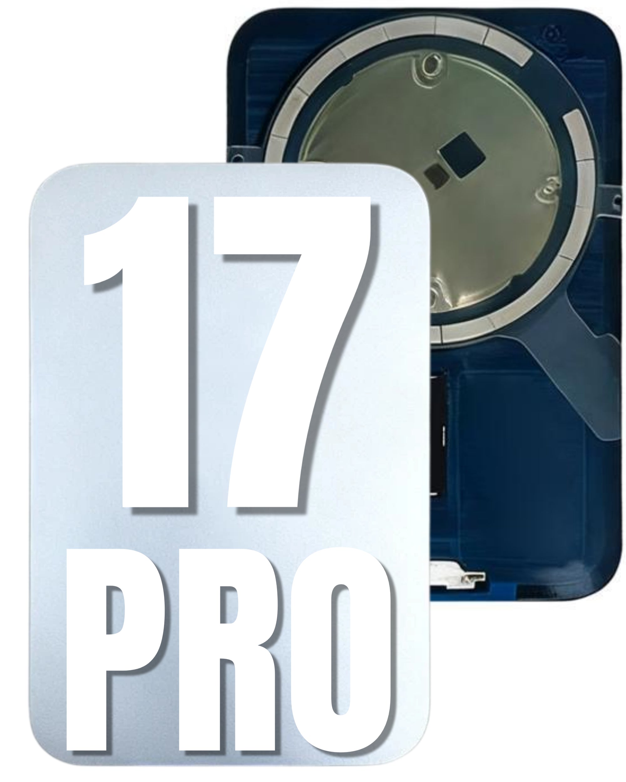 For iPhone 17 Pro Back Glass Replacement with Pre-Installed MagSafe Magnet Steel Plate (All Colors)