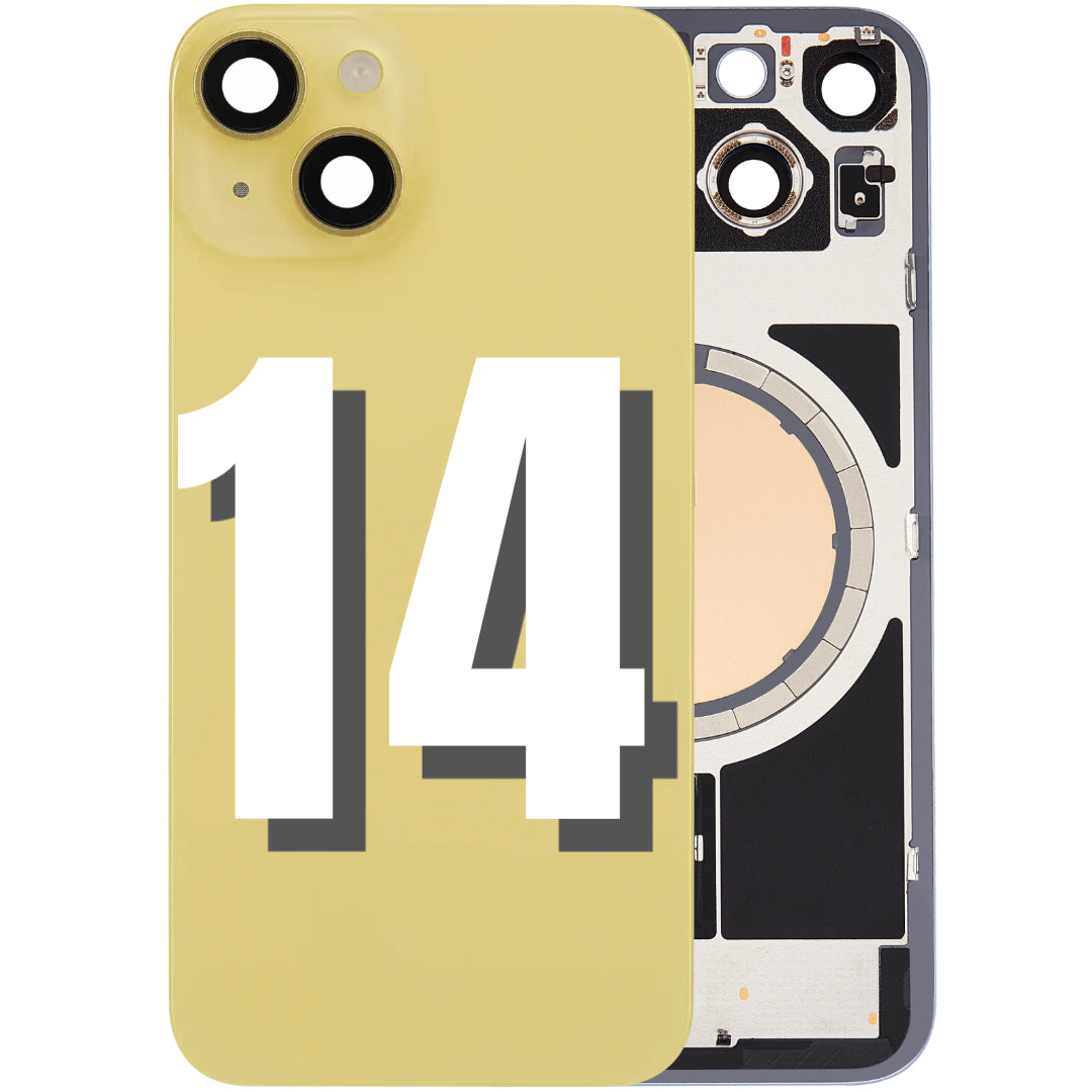 For iPhone 14 Back Glass Replacement with Pre-Installed MagSafe Magnet Steel Plate (All Colors)