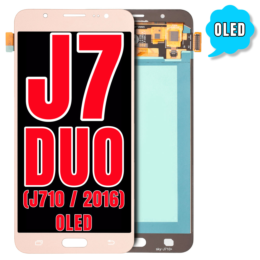 For Samsung Galaxy J7 Duos (J710 / 2016) OLED Screen Replacement Without Frame (Oled Pro) (Gold)