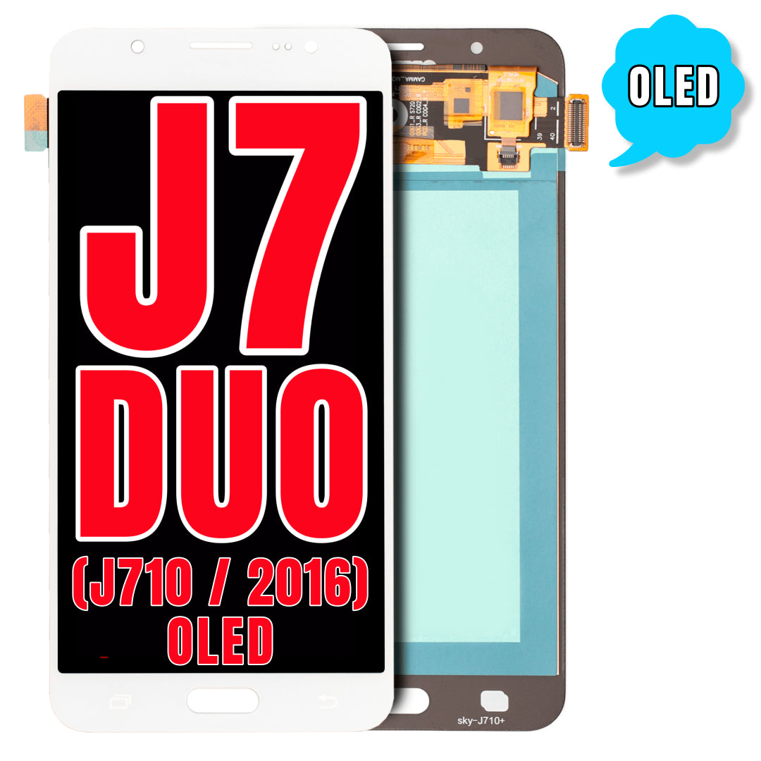 For Samsung Galaxy J7 Duos (J710 / 2016) OLED Screen Replacement Without Frame (Oled Pro) (White)