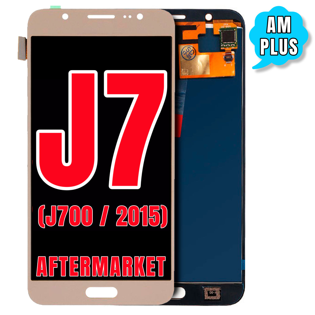 For Samsung Galaxy J7 (J700 / 2015) LCD Screen Assembly Replacement Without Frame (Aftermarket Plus) (Gold)