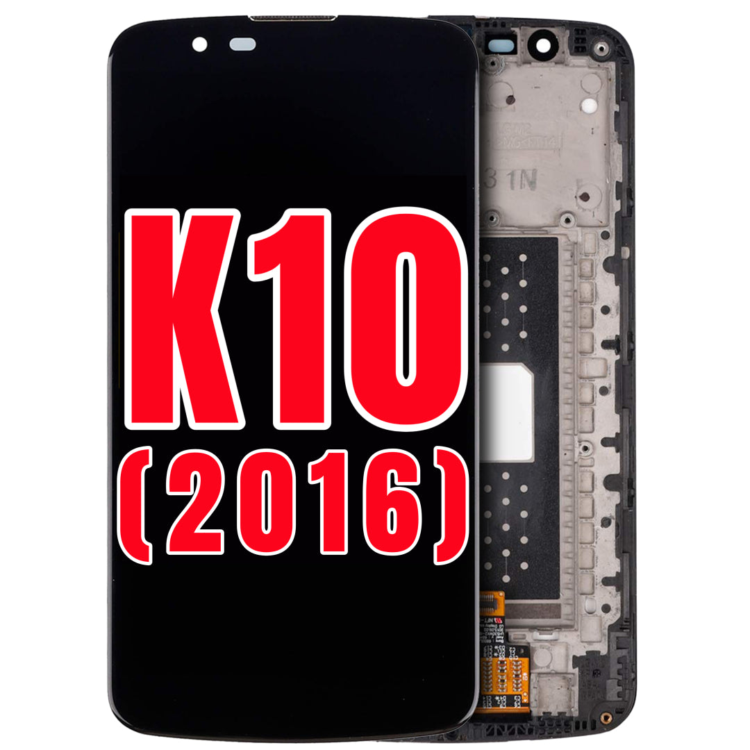 For LG K10 (2016) LCD Screen Replacement With Frame (All Colors)