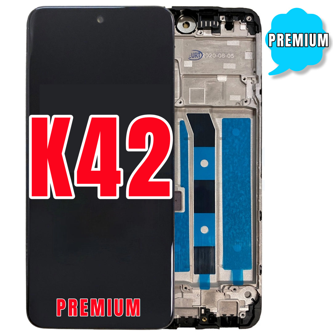 For LG K42 LCD Screen Replacement With Frame (Premium) (All Colors)