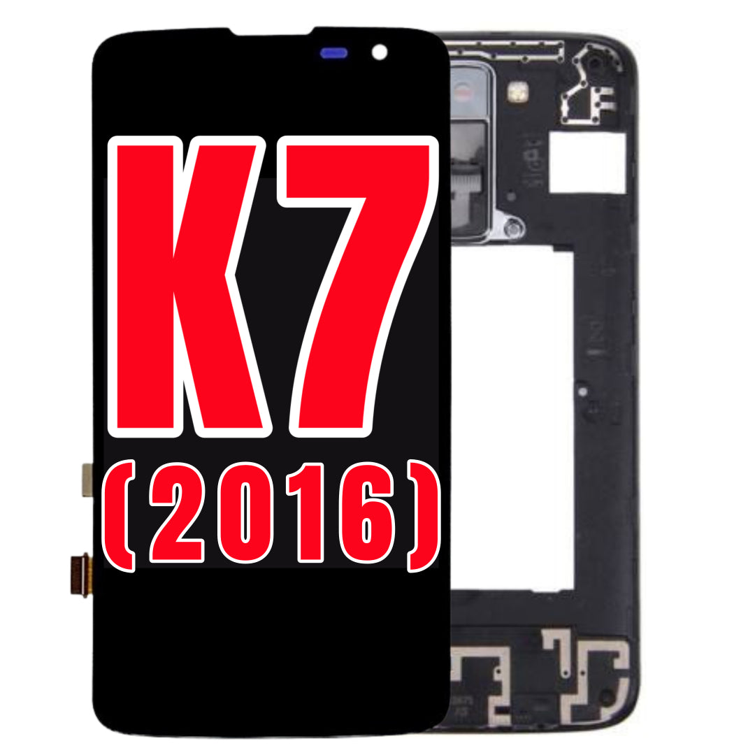 For LG K7 (2016) / Tribute 5 (LS675 / MS330) LCD Screen Replacement With Frame (Black)