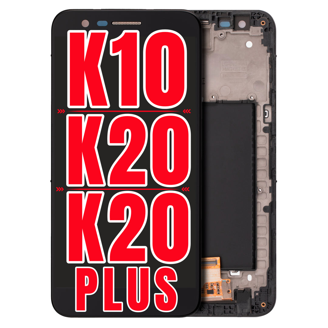 For LG K10 (M250 / 2017) / K20 (VS501) / K20 Plus (MP260) LCD Screen Replacement With Frame (All Colors)