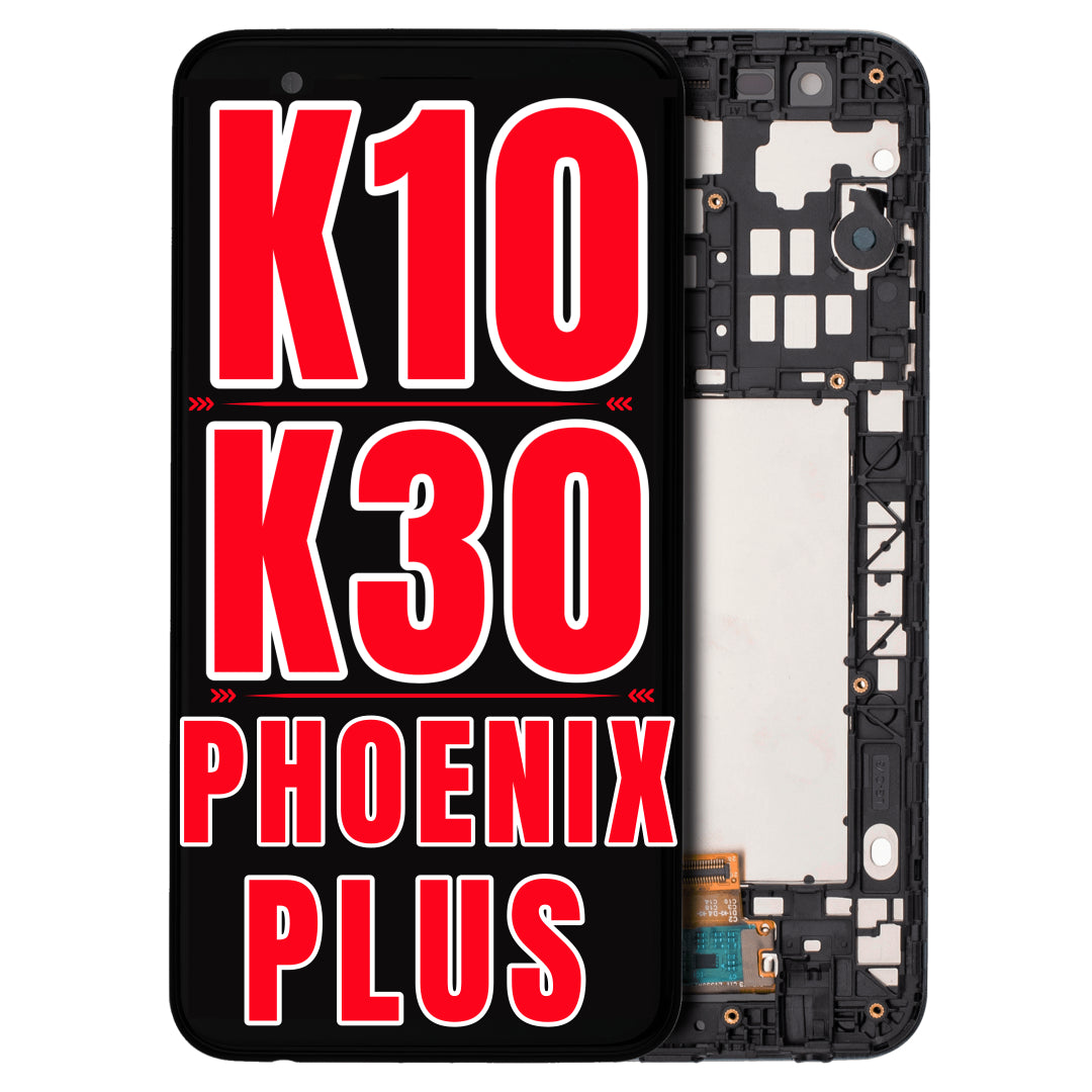 For LG K10 (2018) / K30 / Phoenix Plus LCD Screen Replacement With Frame (All Colors)