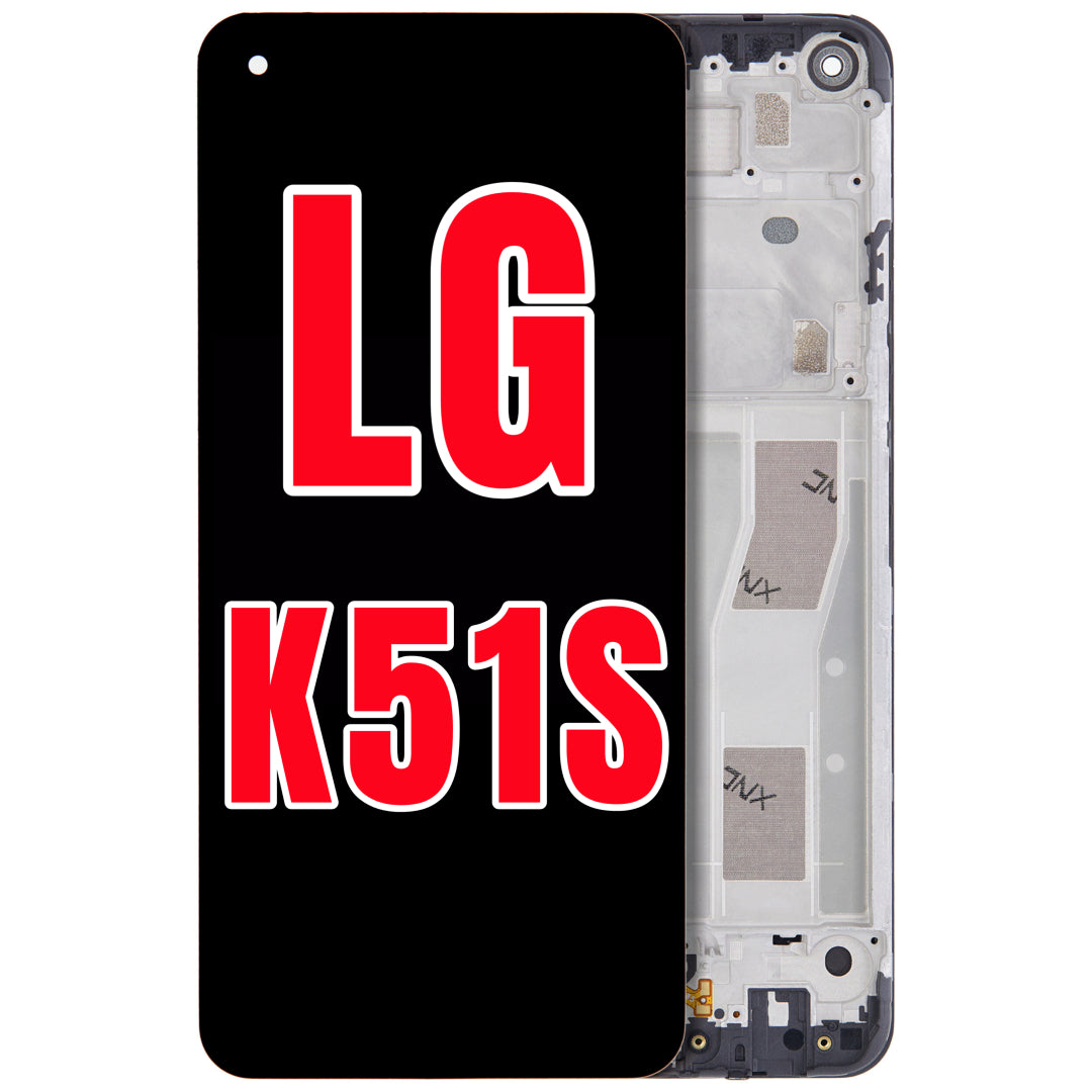 For LG K51S LCD Screen Replacement With Frame (All Color)