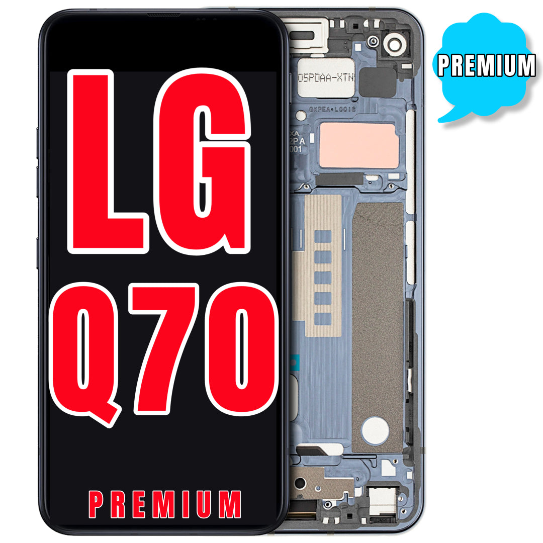 For LG Q70 (2019) LCD Screen Replacement With Frame (Premium) (Black)