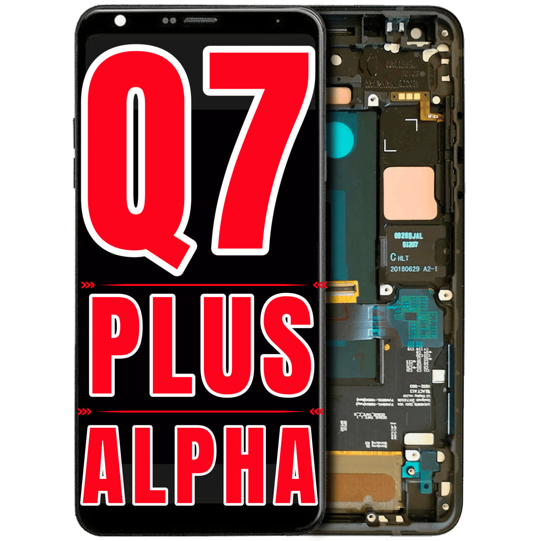 For LG Q7 / Q7 Plus / Q7 Alpha LCD Screen Replacement With Frame (Aurora Black)