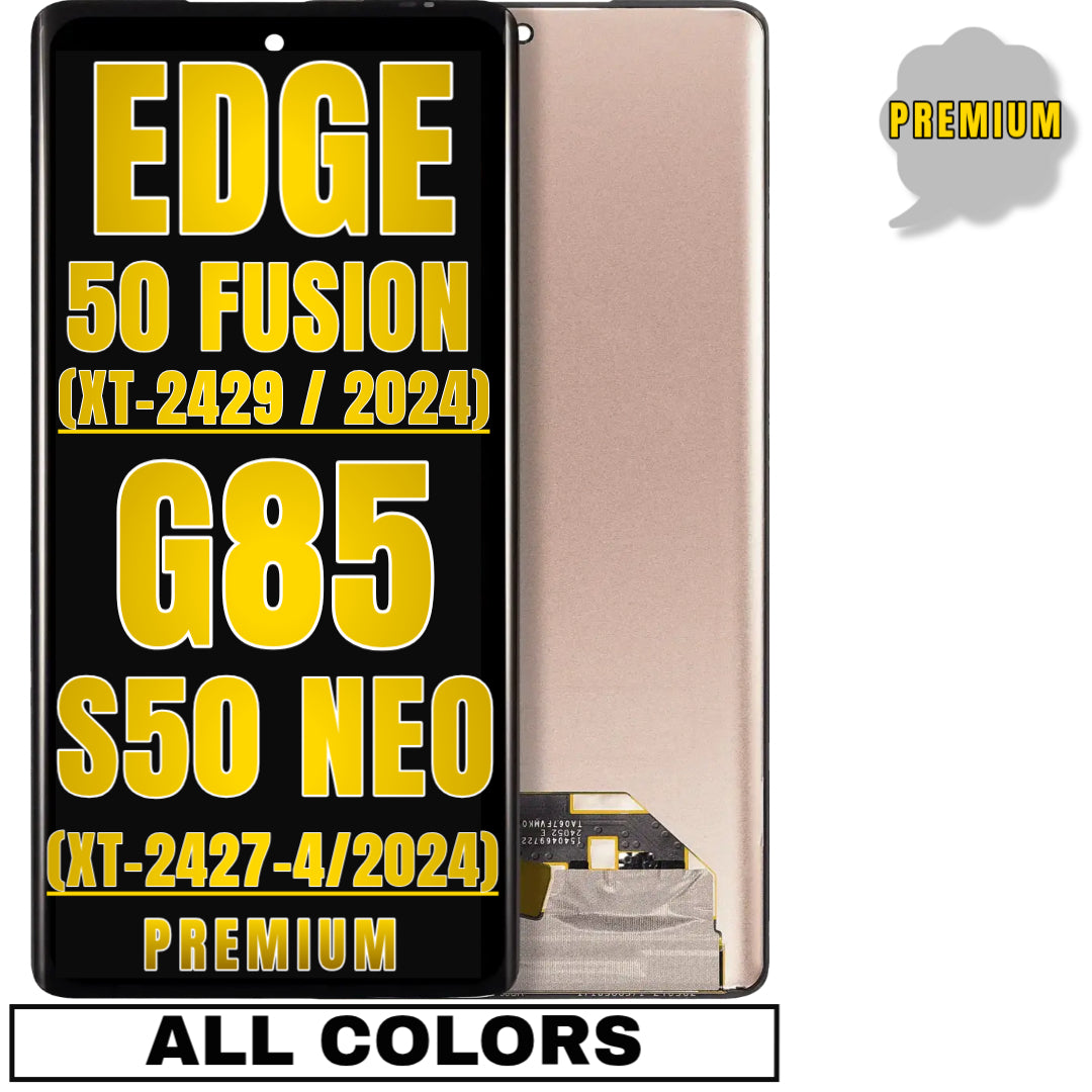 For Moto Edge 50 Fusion 5G (XT-2429 / 2024) / G85 (XT-2427-3/2024) / S50 Neo (XT-2427-4/2024) OLED Screen Replacement Without Frame (Premium) (All Colors)