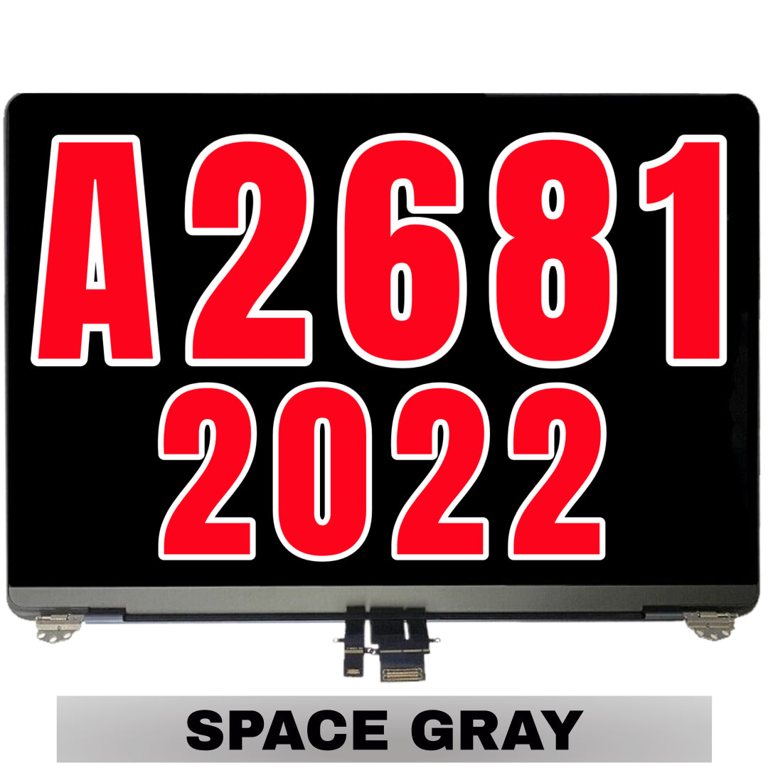 For MacBook Air 13" (A2681 / 2022) LCD Screen With Top Cover / Light Sensor Replacement (Space Gray)