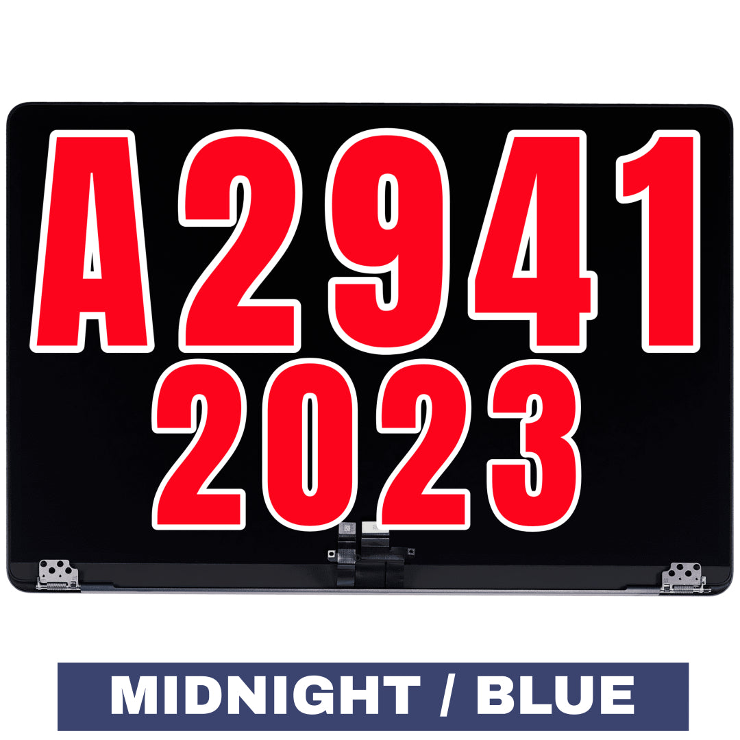 For MacBook Air 15" (A2941 / 2023) LCD Screen With Top Cover / Light Sensor Replacement (Midnight / Blue)