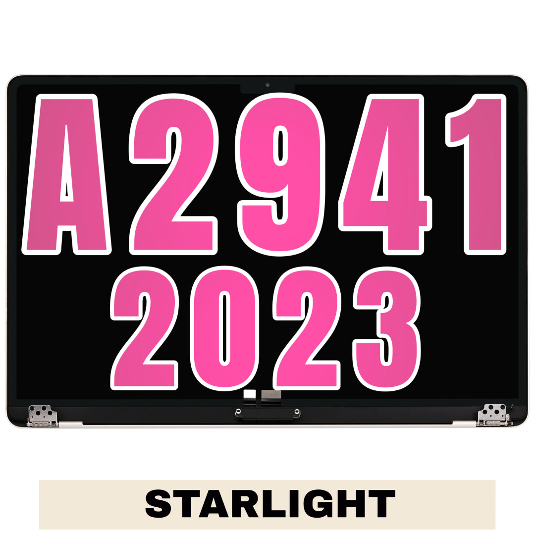 For MacBook Air 15" (A2941 / 2023) / Air 15" (A3114 / 2024) LCD Screen With Top Cover / Light Sensor Replacement  (Aftermarket) (Starlight)