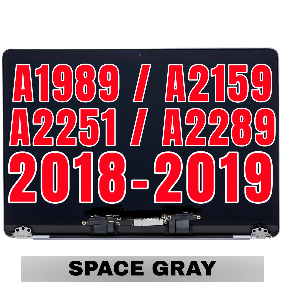 For MacBook Pro 13" A1989 / A2159 Late 2018 Mid 2019 / A2251 / A2289 LCD Screen With Top Cover / Light Sensor Replacement (Space Gray)