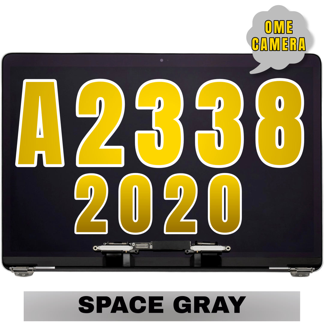 For MacBook Pro 13" (A2338 / Late 2020) LCD Screen With Top Cover / Light Sensor Replacement / OEM Camera (Space Gray)