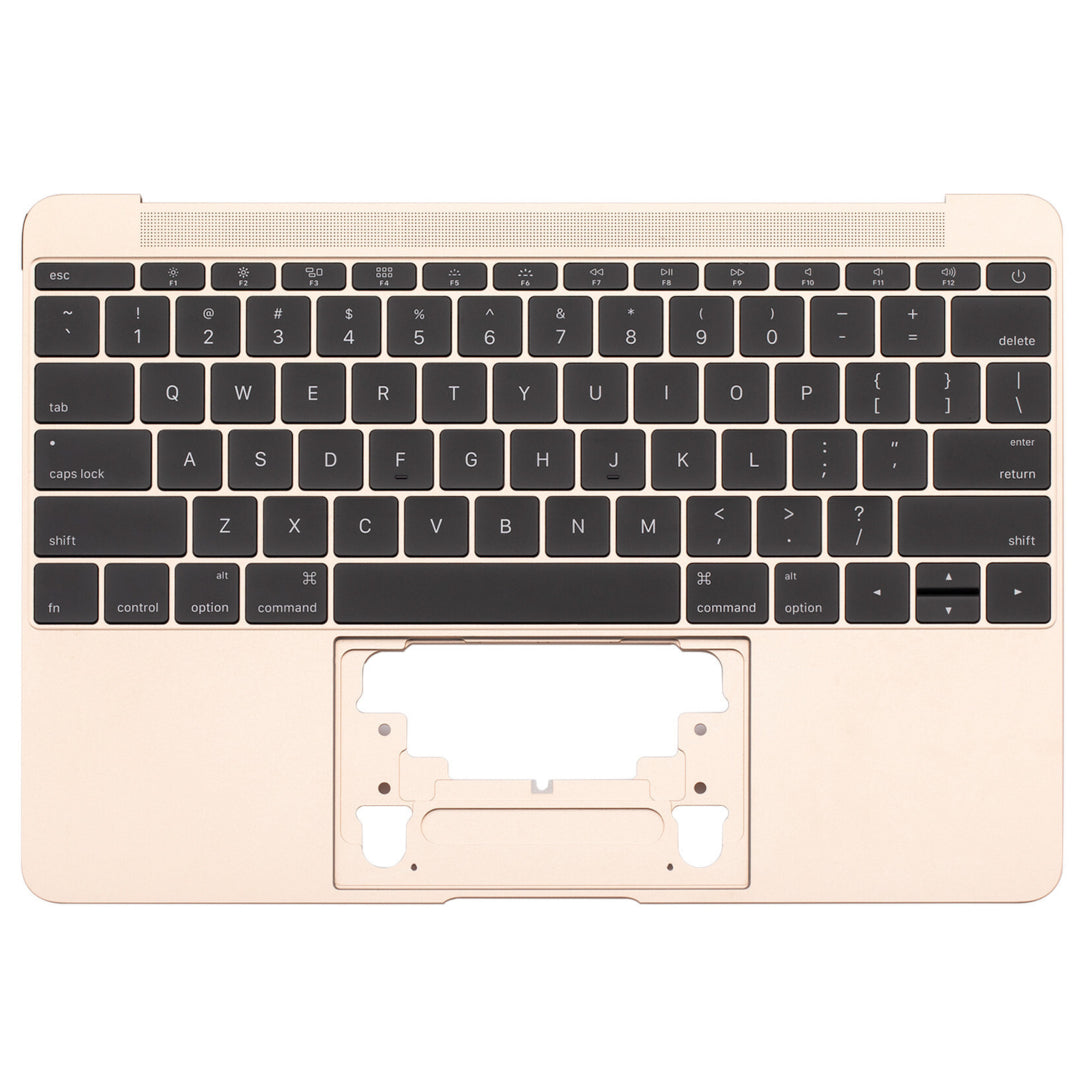 For MacBook Retina 12" (A1534 / Early 2016 - Mid 2017) Top Case With Keyboard Replacement / US Version (Gold)