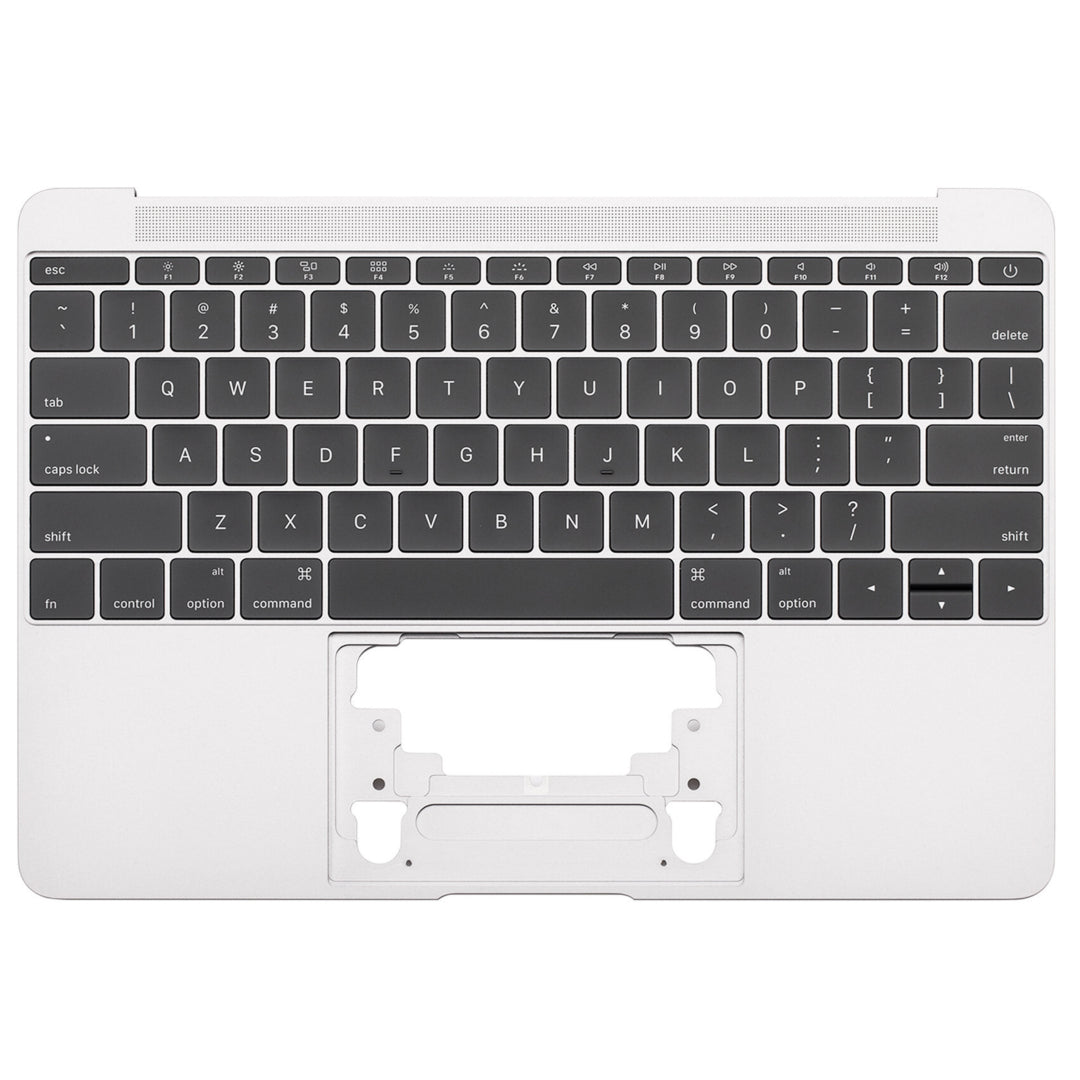 For MacBook Retina 12" (A1534 / Early 2016 - Mid 2017) Top Case With Keyboard Replacement / US Version (Silver)