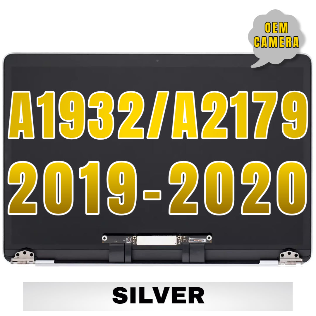 For MacBook Air 13" (A1932 / A2179 / 2019-2020) LCD Screen With Top Cover / Light Sensor Replacement / OEM Camera (Silver)