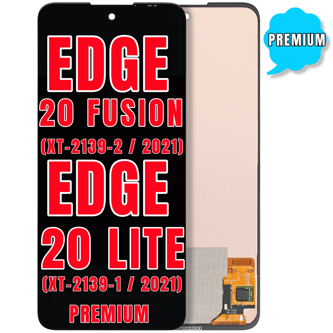 For Moto Edge 20 Lite (XT-2139-1 / 2021) / Edge 20 Fusion (XT-2139-2 / 2021) LCD Screen Replacement Without Frame (Premium) (All Colors)