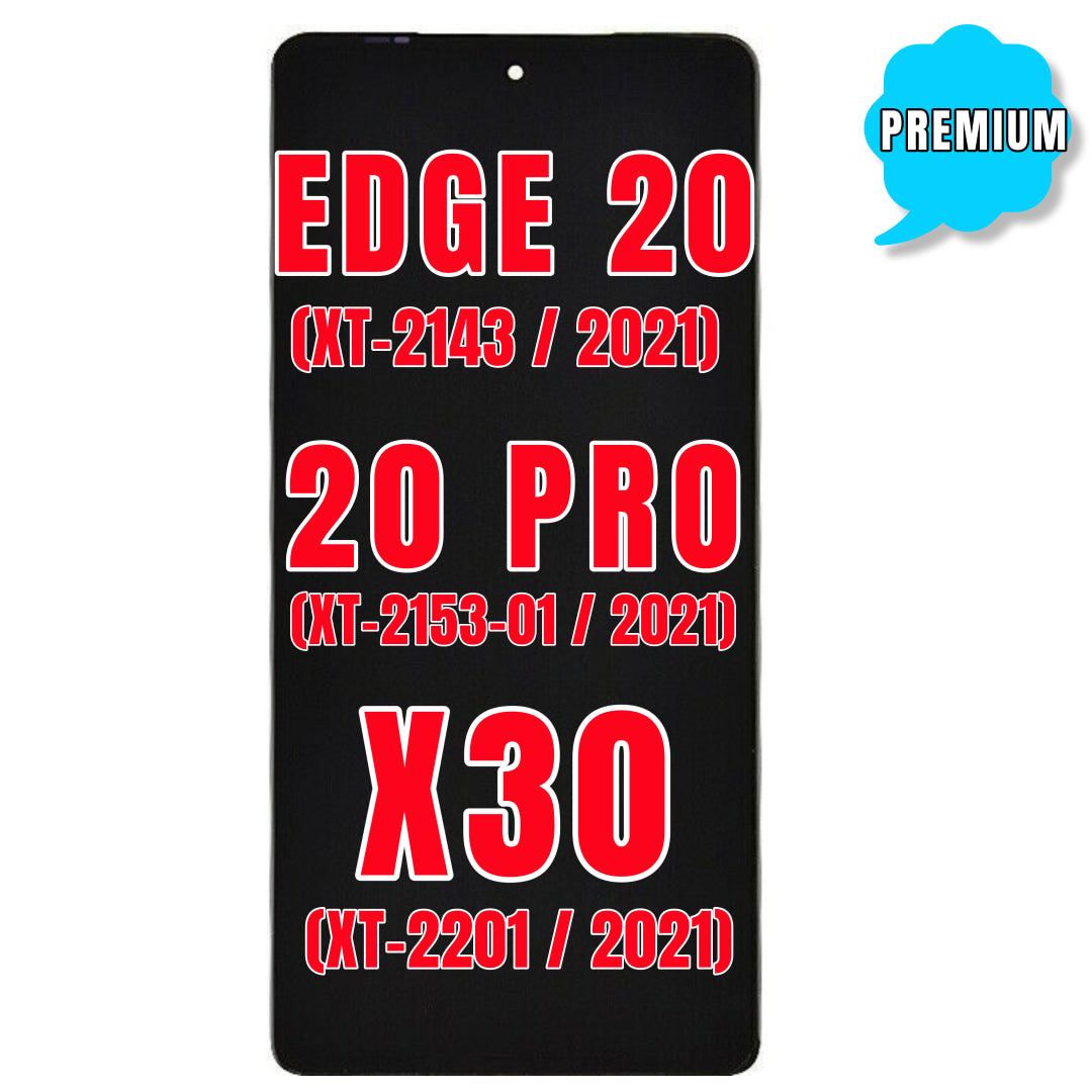 For Moto Edge 20 (XT-2143 / 2021) / Edge 20 Pro (XT-2153-01 / 2021) / Edge X30 (XT-2201 / 2021) LCD Screen Replacement Without Frame/ US Version (Premium) (All Colors)