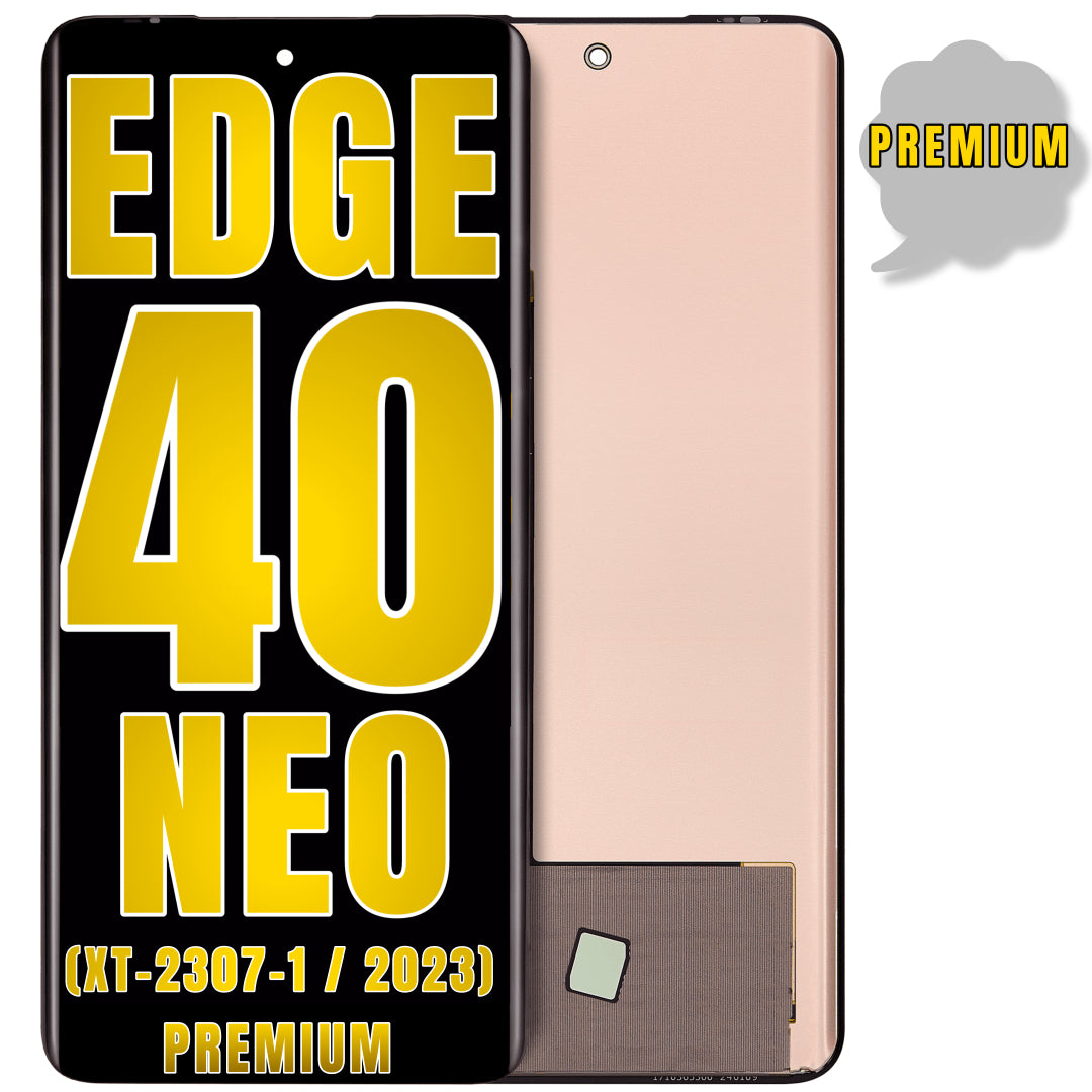 For Moto Edge 40 Neo (XT-2307-1 / 2023) / Edge (XT-2405 / 2024) OLED Screen Replacement Without Frame (Premium) (All Colors)