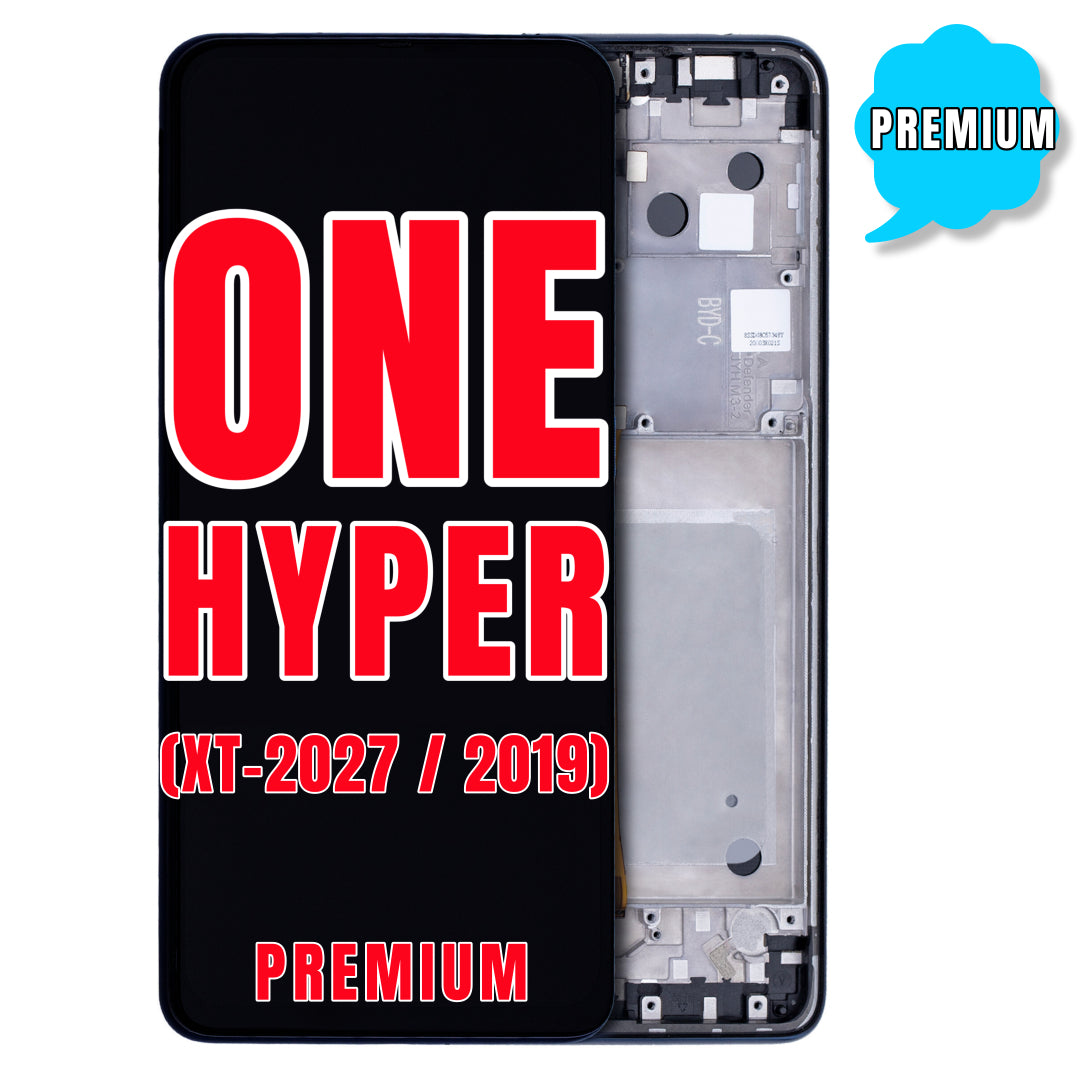 For Moto One Hyper (XT-2027 / 2019) LCD Screen Replacement With Frame (Premium) (Deepsea Blue)