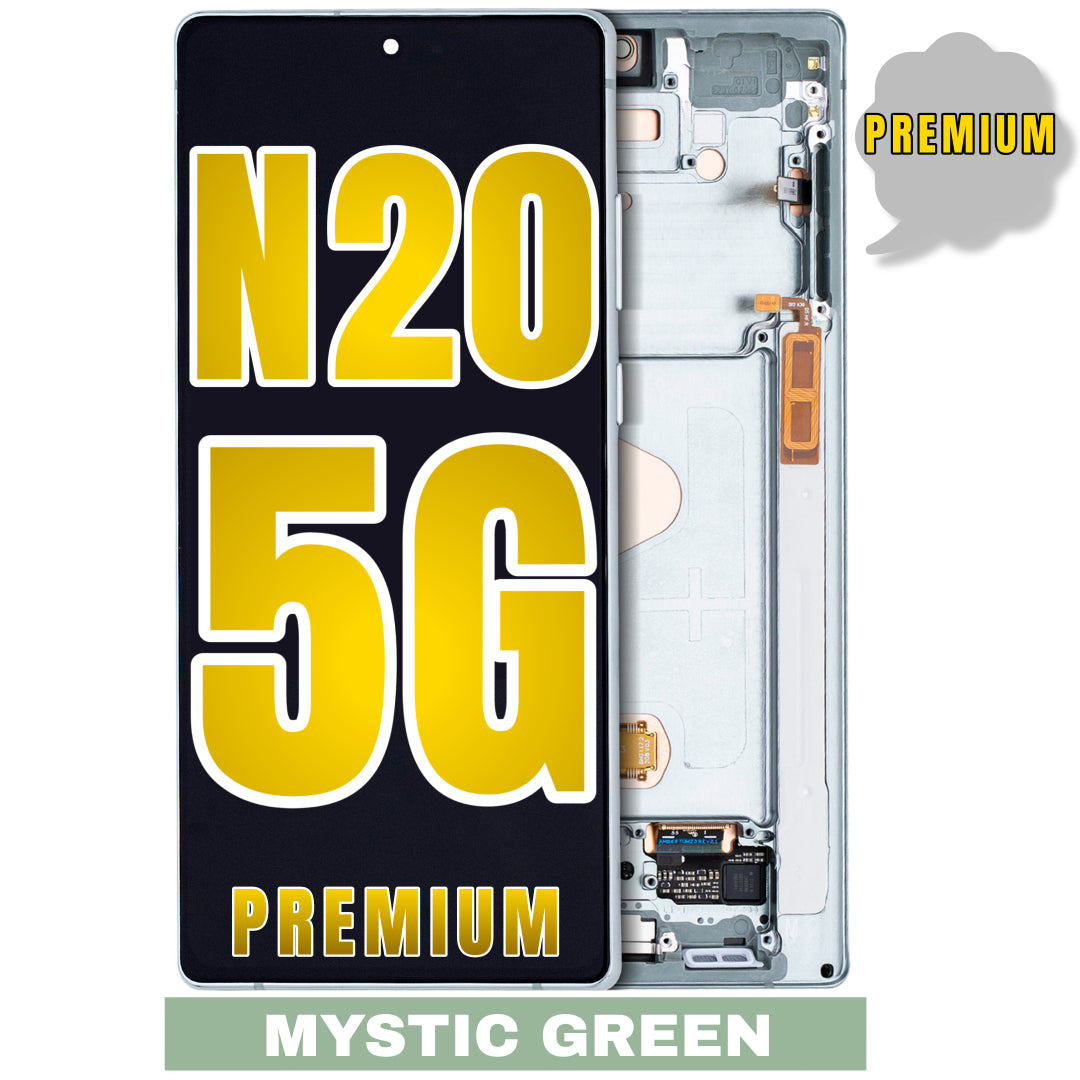For Samsung Galaxy Note 20 5G OLED Screen Replacement With Frame (Premium) (Mystic Green)