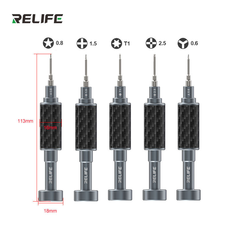 RELIFE RL-729A Steel Cannon King Screwdriver / 5 Pcs Set