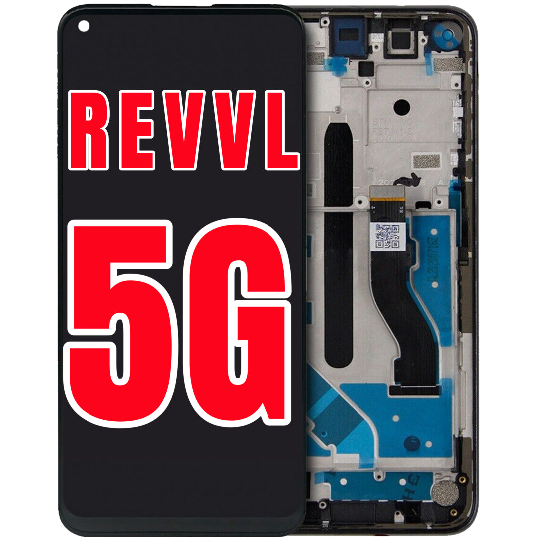 For T-Mobile Revvl 5G LCD Screen Replacement With Frame (All Colors)