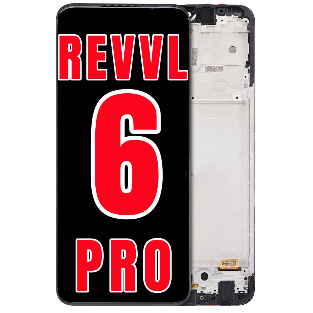 For T-Mobile Revvl 6 Pro LCD Screen Replacement With Frame (All Colors)