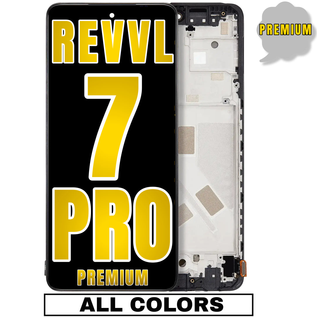 For T-Mobile Revvl 7 Pro OLED Screen Replacement With Frame (Premium) (All Colors)