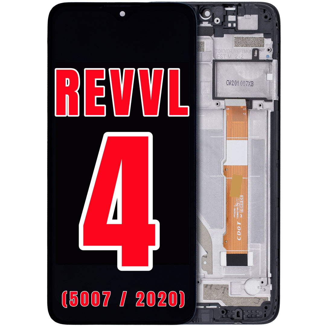 For T-Mobile Revvl 4 (5007 / 2020) LCD Screen Replacement With Frame (All Colors)