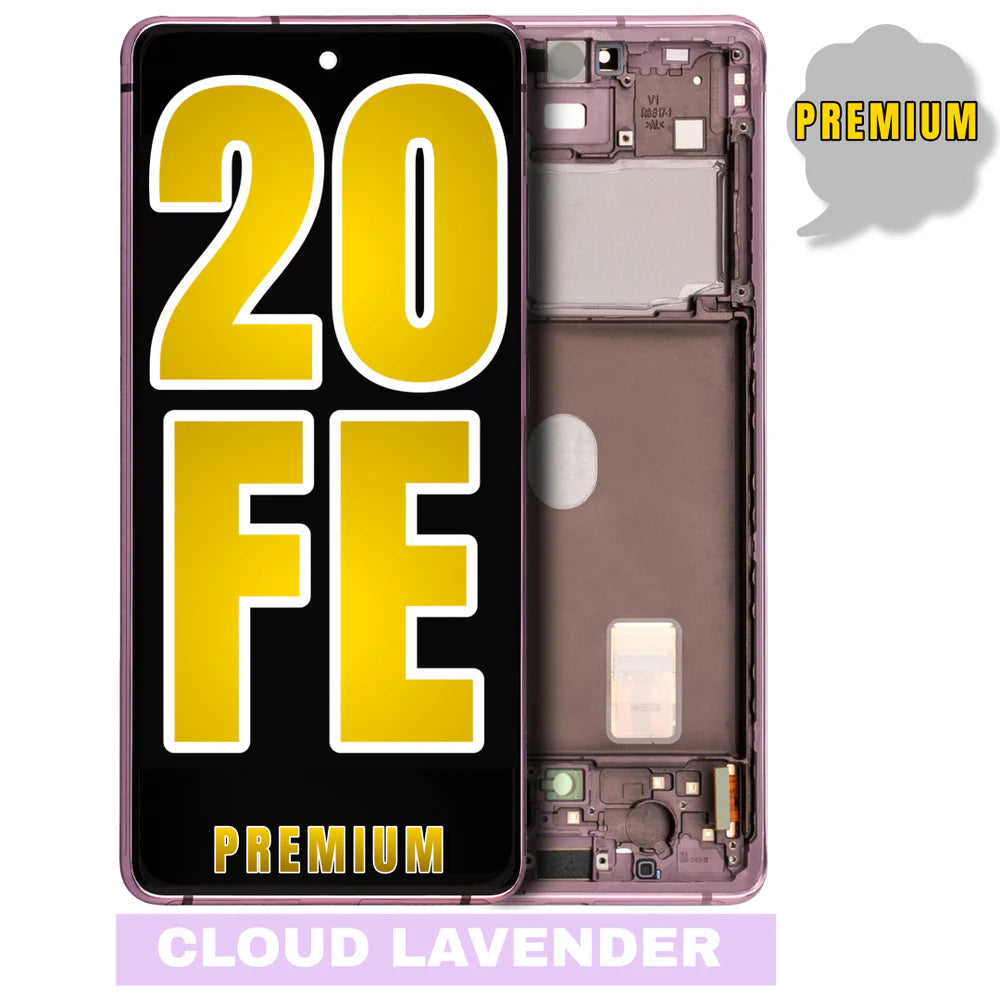 For Samsung Galaxy S20 FE OLED Screen Replacement With Frame / US Version (Premium) (Cloud Lavender)