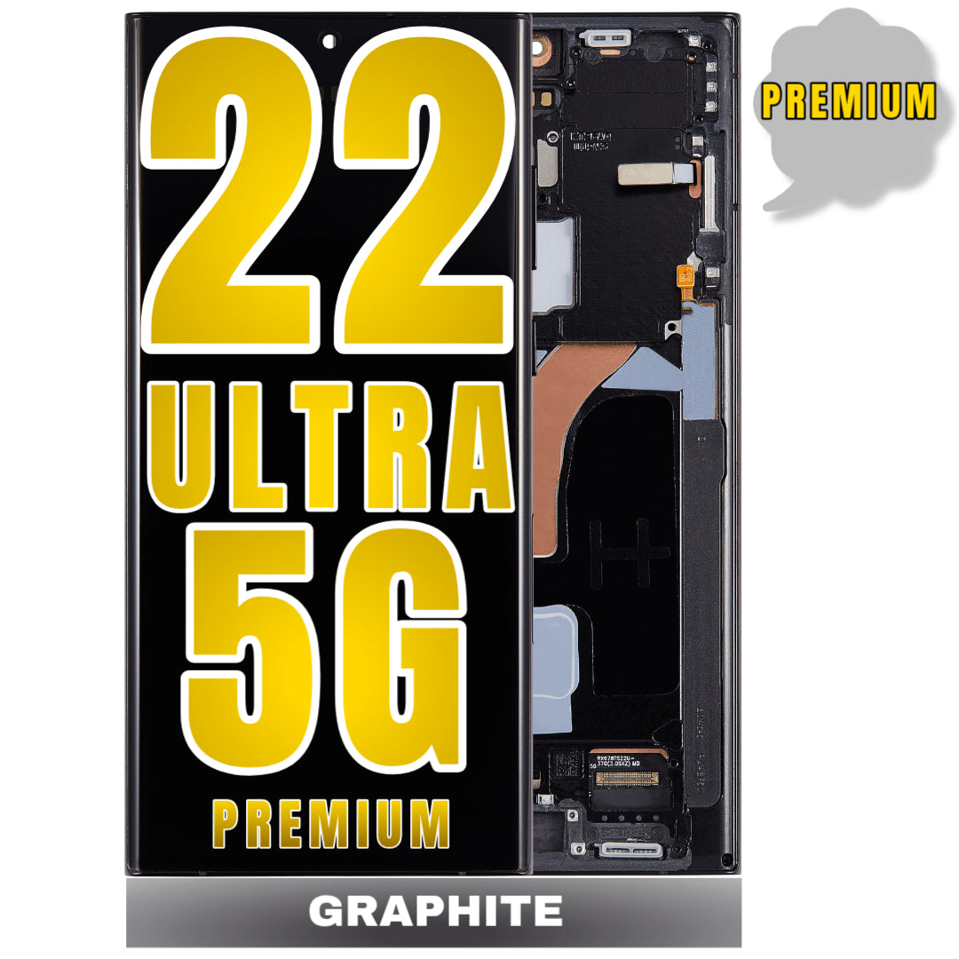 For Samsung Galaxy S22 Ultra OLED Screen Replacement With Frame (Premium) (Graphite)