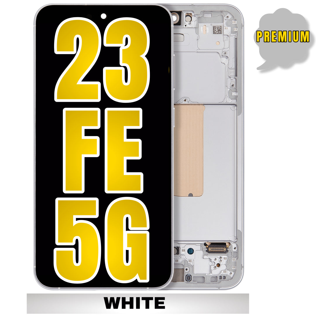 For Samsung Galaxy S23 FE 5G OLED Screen Replacement With Frame (Premium) (White)