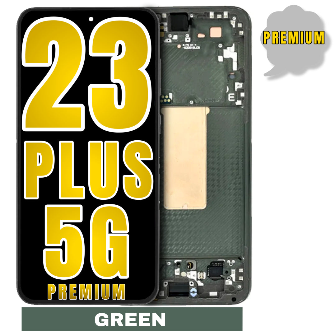 For Samsung Galaxy S23 Plus 5G OLED Screen  Replacement With Frame / US Version (Premium) (Green)