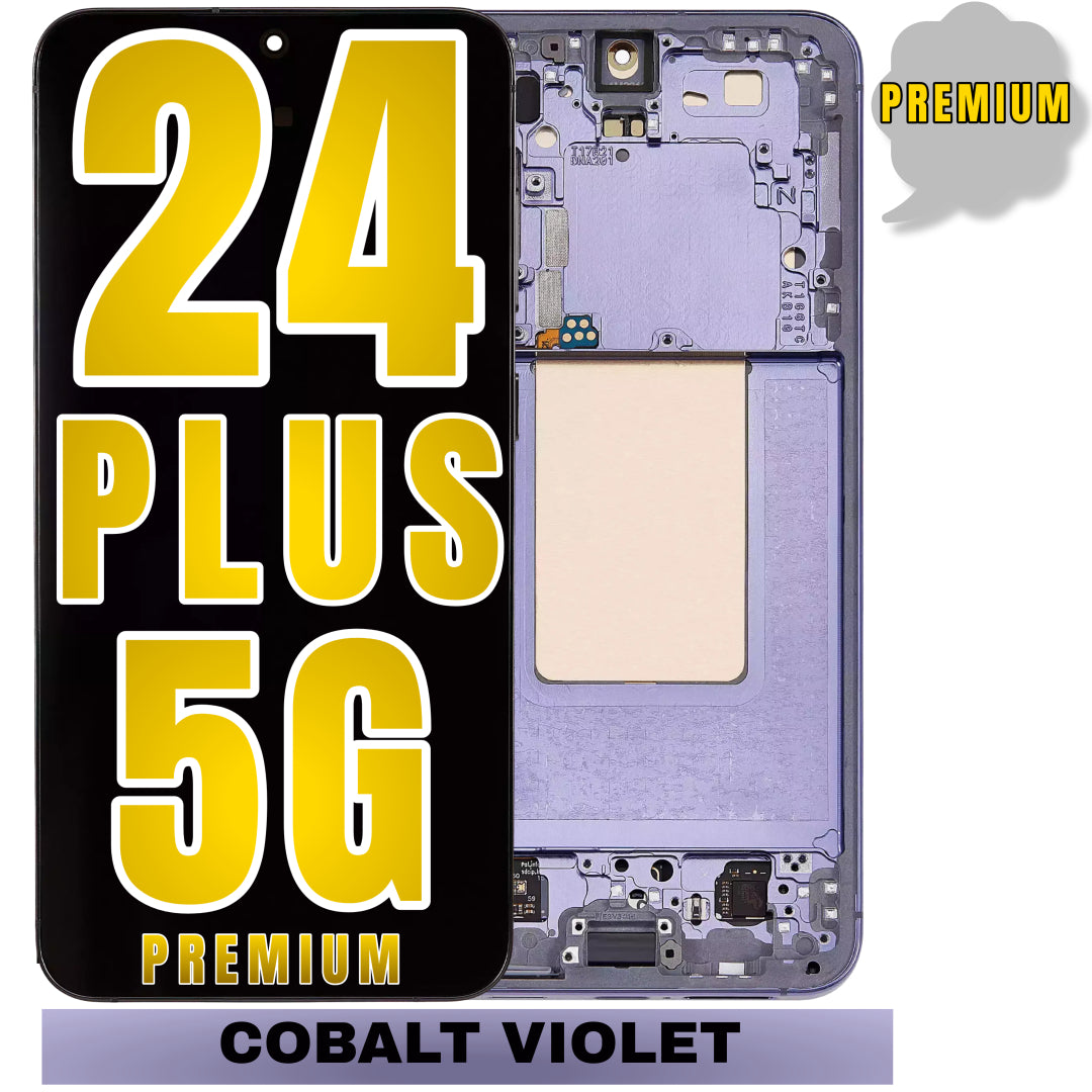 For Samsung Galaxy S24 Plus 5G OLED Screen Replacement With Frame (Premium) (Cobalt Violet)