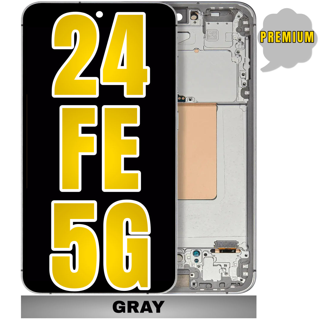 For Samsung Galaxy S24 FE 5G OLED Screen Replacement With Frame (Premium) (Gray)