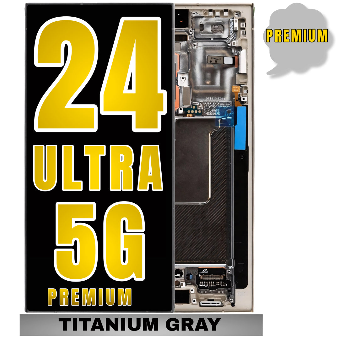 For Samsung Galaxy S24 Ultra OLED Screen Replacement With Frame (Premium) (Titanium Gray)