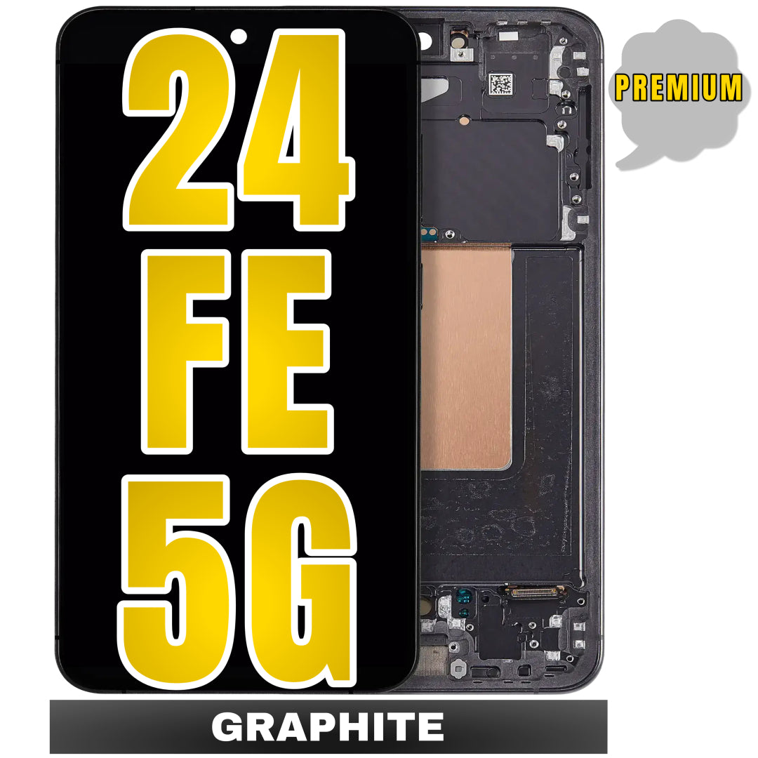 For Samsung Galaxy S24 FE 5G OLED Screen Replacement With Frame (Premium) (Graphite)