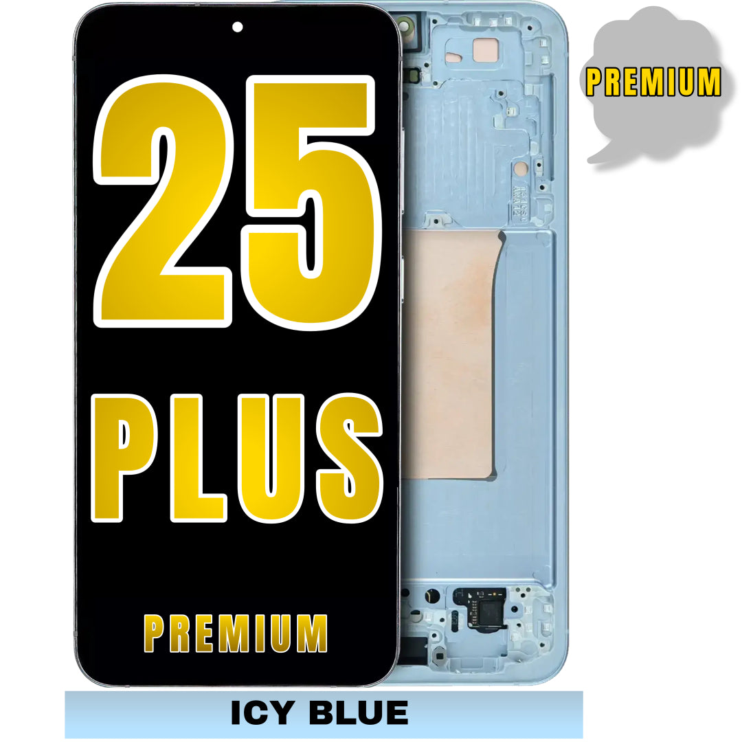 For Samsung Galaxy S25 Plus 5G OLED Screen Replacement With Frame (Premium) (Icy Blue)