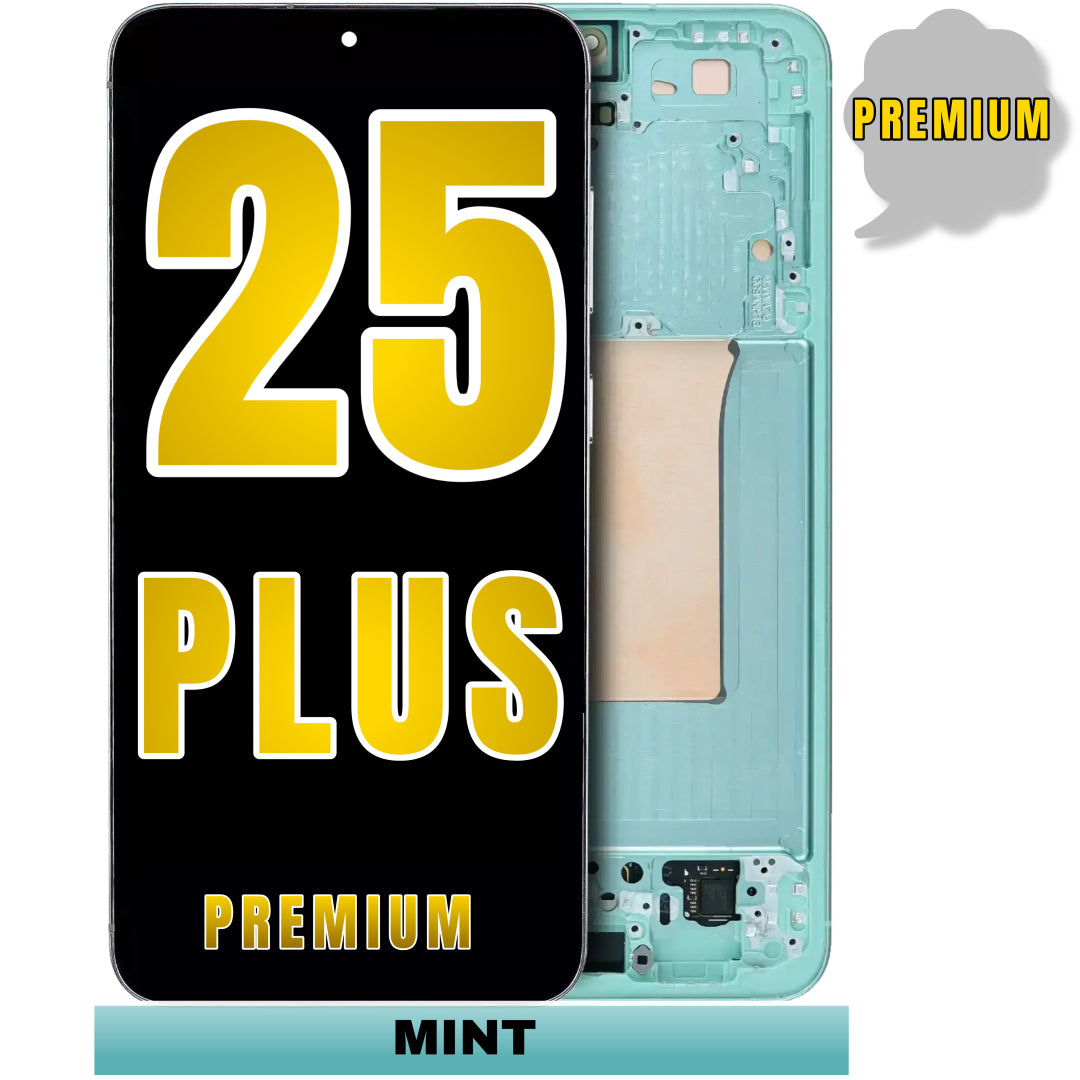 For Samsung Galaxy S25 Plus 5G OLED Screen Replacement With Frame (Premium) (Mint)