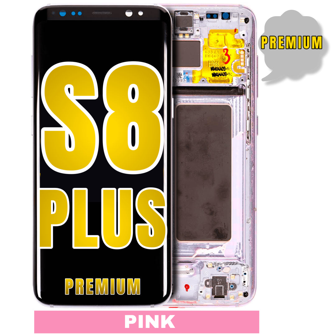 For Samsung Galaxy S8 Plus OLED Screen Replacement With Frame (Premium) (Pink)