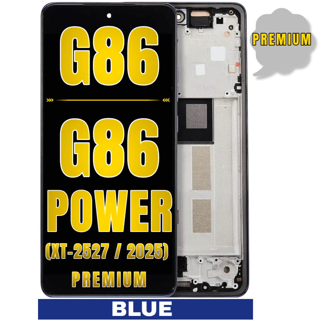 For Moto G86 / G86 Power 5G (XT-2527 / 2025) OLED Screen Replacement With Frame (Premium) (Blue)