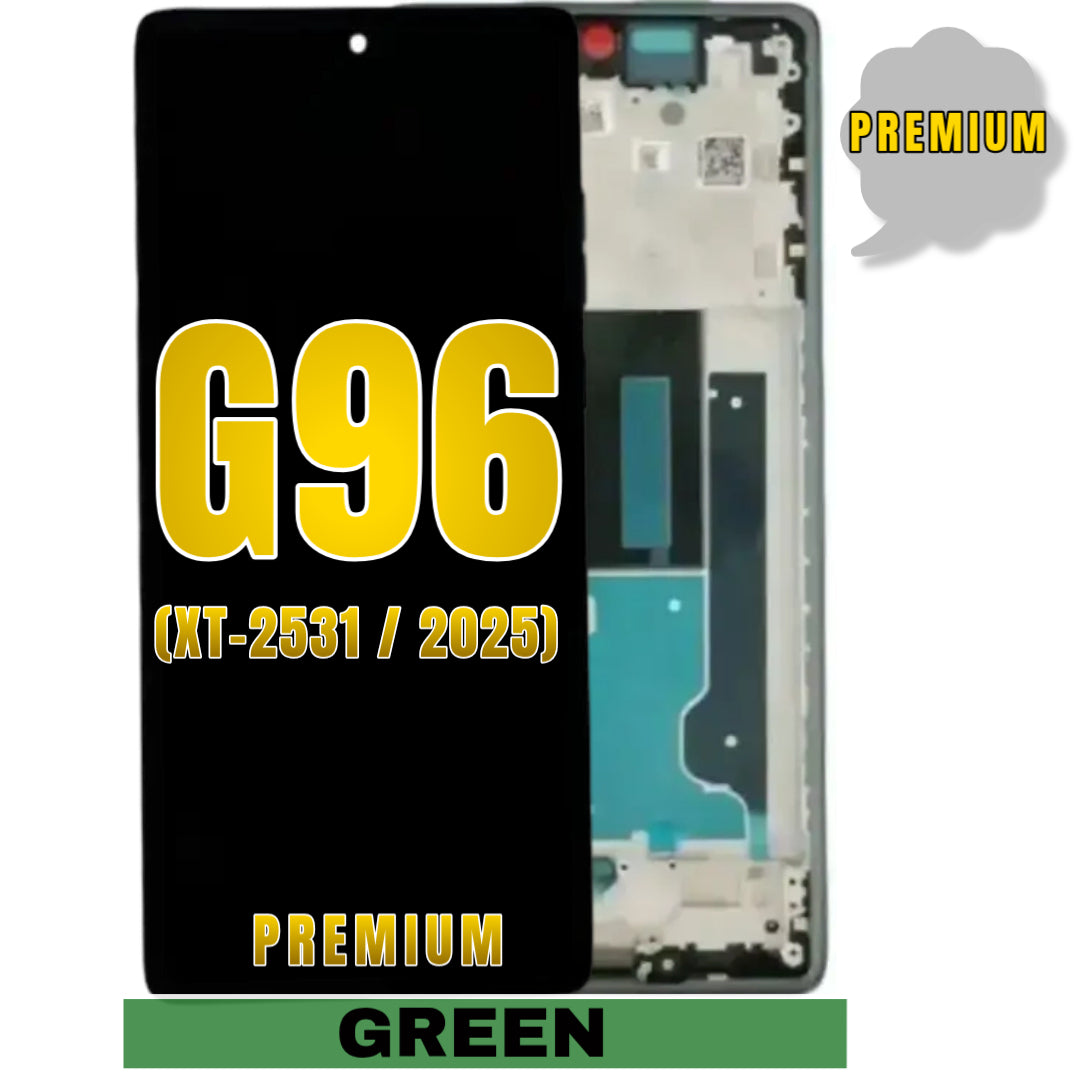 For Moto G96 (XT-2531 / 2025) LCD Screen Replacement With Frame (Premium) (Green)