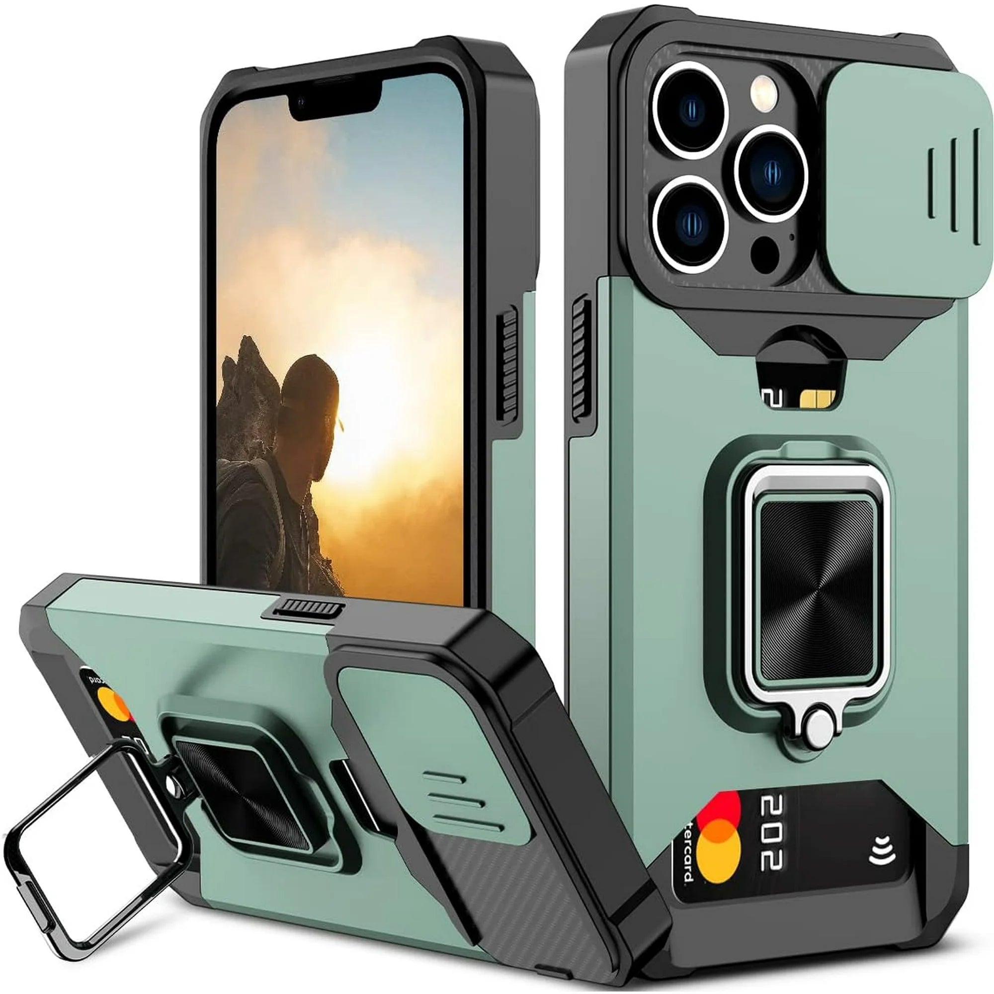 For iPhone Shockproof Case With Camera Cover