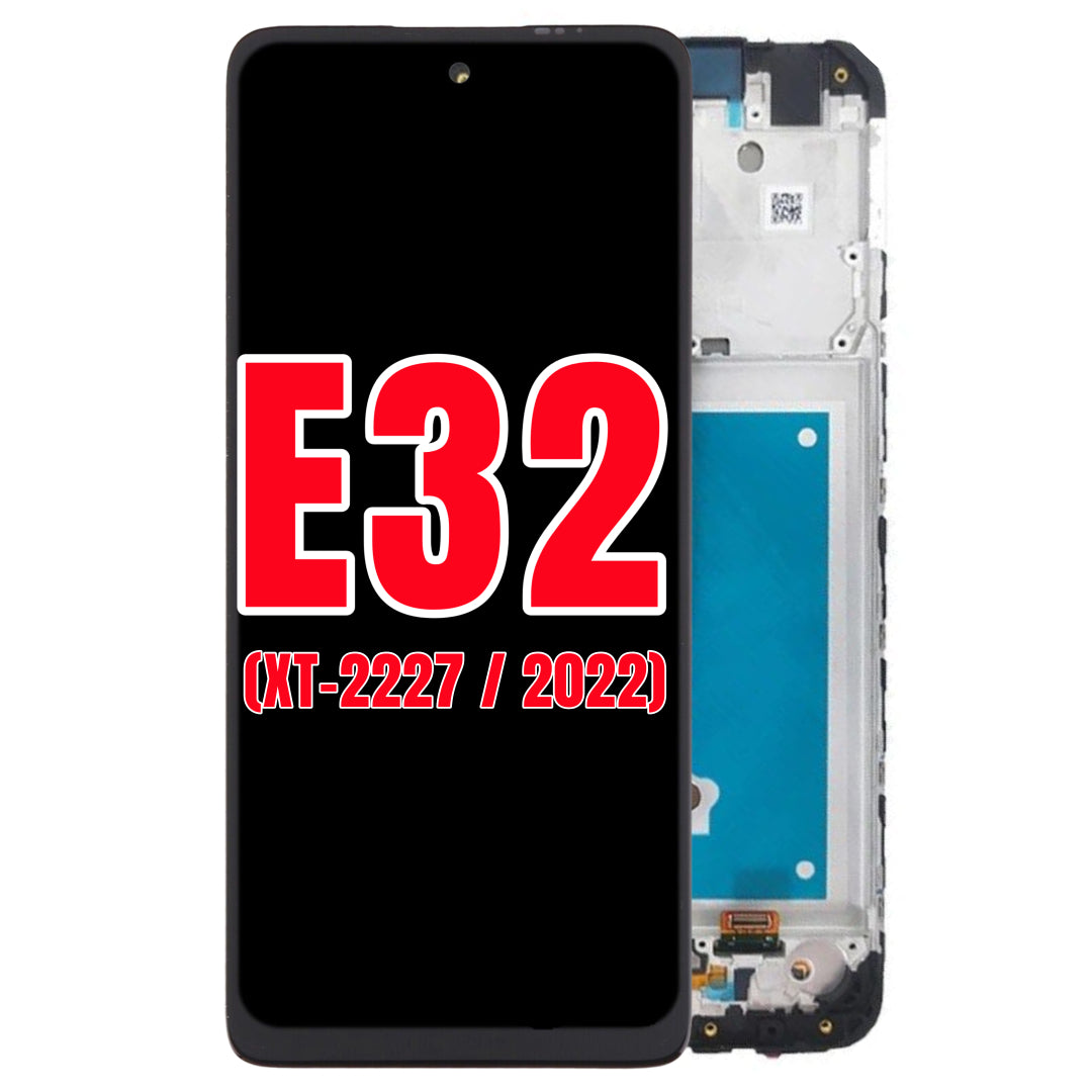 For Moto E32 (XT-2227 / 2022) LCD Screen Replacement With Frame (All Colors)