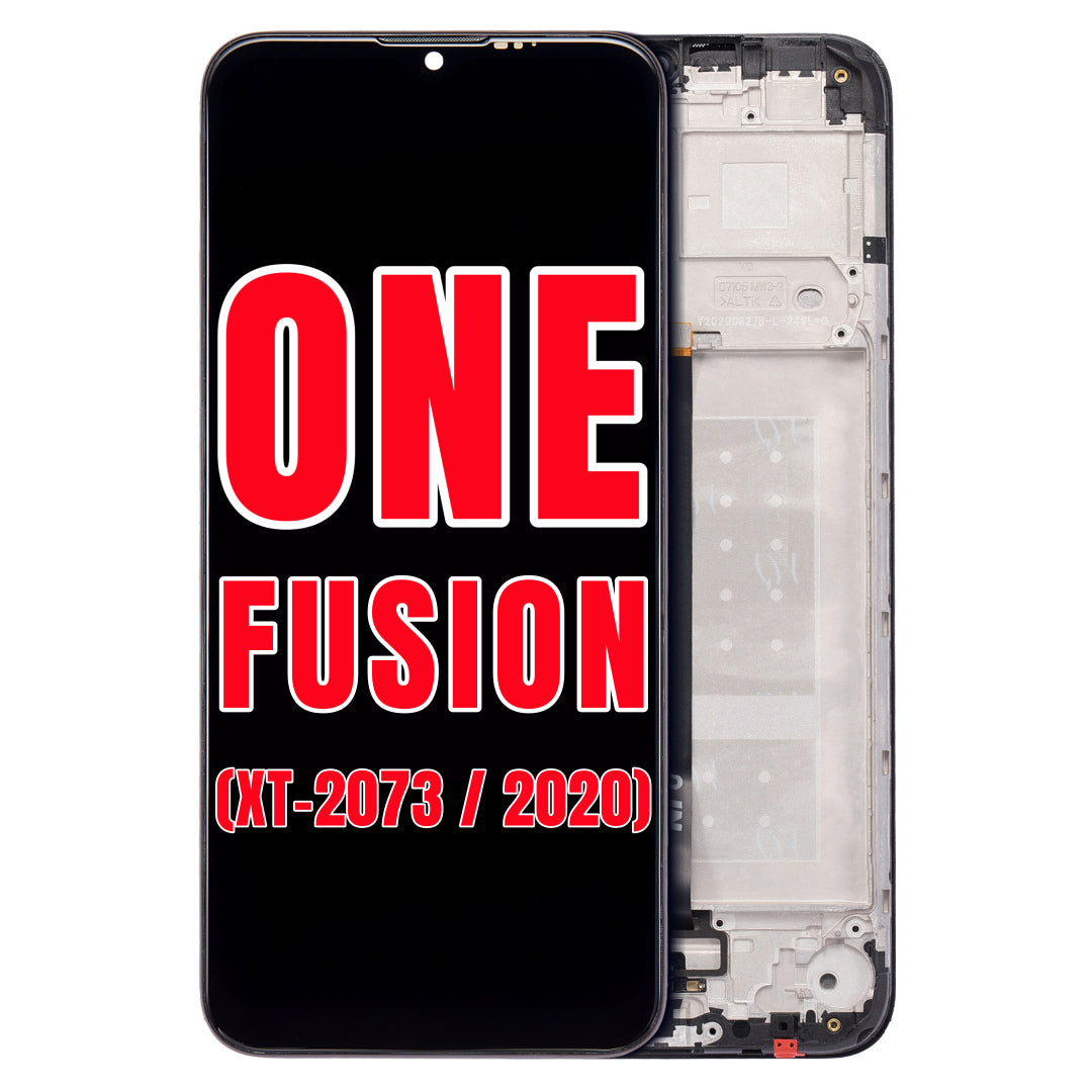 For Moto One Fusion (XT-2073 / 2020) LCD Screen Replacement With Frame (All Colors)